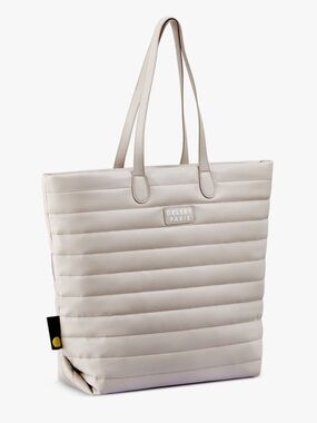 DELSEY PARIS CRUISE 3.0 SOFT SIDE QUILTED PUFFER TOTE TRAVEL BAG PLATINUM LATTE